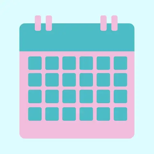 Reliable Calendar Icon representing the flexible scheduling and dependable services at Hadi Perfect Smile Dental Clinic.