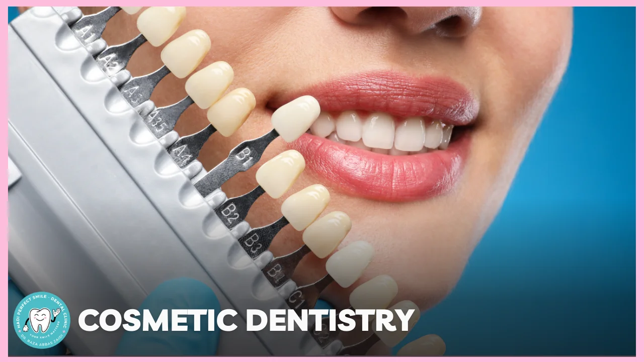 A dentist performing a cosmetic dental procedure to enhance a patient’s smile at Hadi Perfect Smile Dental Clinic, Delhi.